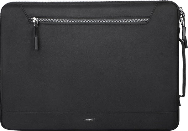LANDICI 360° Protective Laptop Sleeve Case 14 15 Inch, Waterproof Slim Computer Cover Bag Compatible with MacBook Air