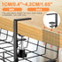 No Drill Cable Management Tray Under Desk, 2 Pack 15.7" Clamp to Desk, Sturdy Metal Rack for Home Office