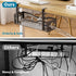 Under Desk Cable Management Tray, Metal Mesh with Clamp Mount, 2 Hole Cable Tray for Desk Wire Management and Organizer