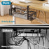 Under Desk Cable Management Tray 2 Pack, No Drill Desk Cable Organizer with Clamp for Standing Desk Wire Management
