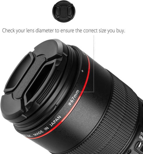 Veatree 67mm Lens Hood Set, Collapsible Rubber Lens Hood with Filter Thread + Reversible Tulip Flower Lens Hood + Center Pinch Lens Cap + Microfiber Lens Cleaning Cloth, Canon EW-73B Replacement