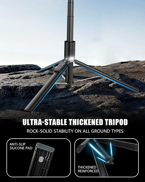 SonixForce 67 360 Automatic Phone Tripod, Auto-Deploy Selfie Stick Tripod with Remote - Rotatable Extendable - Portable