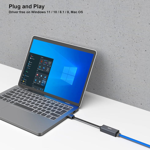 BENFEI USB 3.0 to Gigabit Ethernet Adapter, Compatible for MacBook, Surface Pro, PC with Windows 11/10/8/7, XP, Vista,