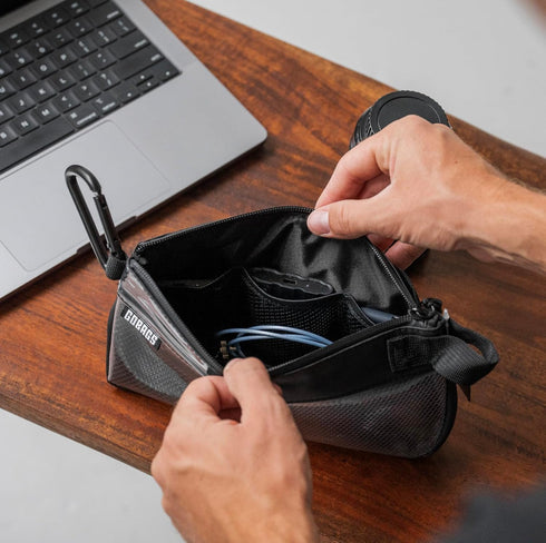 GOBAGS 2 pack) Production Zipper Bags - Electronics & Camera Accessories Bag - Cable organizer, Gear Accessory Pouch