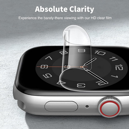 LK 6 Pack Screen Protector for Apple Watch 45mm Series 9 8 7, Anti-Scratch, Self-Healing TPU, Bubble Free, HD