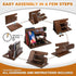 Wood Phone Docking Station, Ash Key Holder Wallet Stand Watch Organizer for Men, Anniversary Gift Idea, Brown