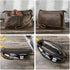 Portable Compact Travel Tech Kit, Electronic Organizer Zipper Bag, Handmade Top Grain Leather Pouch Fits Phone, USB