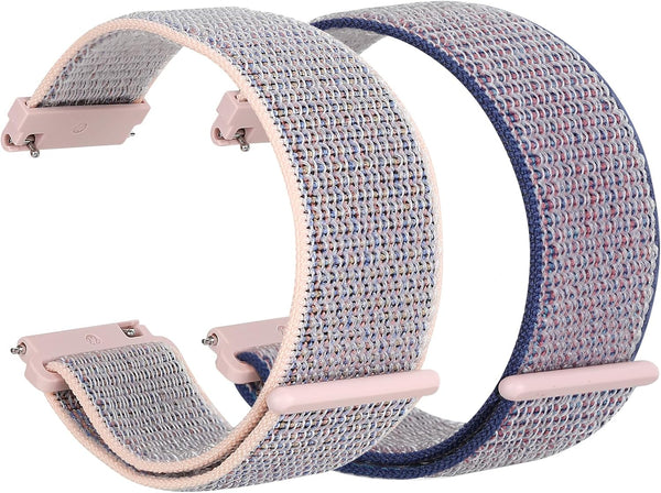 Parsonver 22mm Watch Bands for Samsung Galaxy Watch 3, Gear S3 Frontier/Classic, 2 Pack Nylon Straps