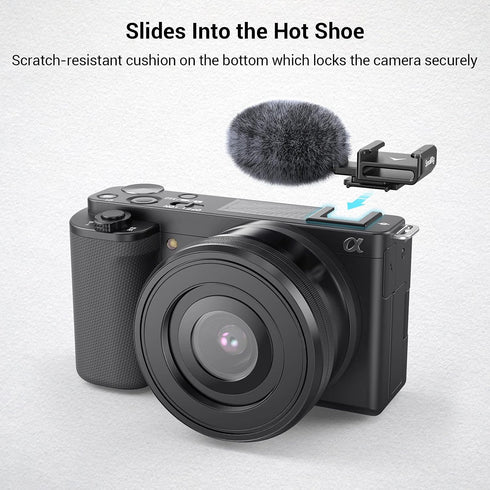 SmallRig Cold Shoe Adapter with Windshield for Sony ZV-1 II/ZV-1/ZV-1F/ZV-E1/ZV-E10-3526