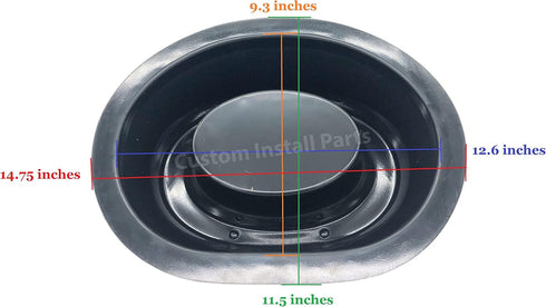 Universal Angled Deep Speaker Enclosures for 6 x 9 Inch Speakers, Surface Mount Pods