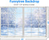 Winter Landscape Window Photography Backdrop, Christmas Snow Trees Scenery for Baby Kids Party Decorations 7x5ft