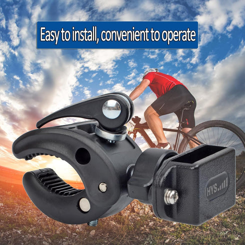 HYS Motorcycle Walkie Talkie Mount - Quick Install Handlebar Clip for Bicycle and Scooter, 2 Way Radio