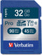 Verbatim 32GB Pro 600X SDHC Memory Card, UHS-I V30 U3 Class 10