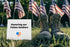250 American Flag Heart Stickers, Patriotic Decals for Events, Celebrations, and Decorations