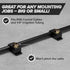THE CIMPLE CO - Single Coaxial Cable Clips, Cat6, Electrical Wire Cable Clip, 1/4 in (6 mm) Screw Clip and Fastener, Black (50 pieces per bag)