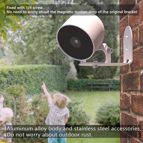 Metal Wall Mount for Google Nest Cam Outdoor Battery 2nd Generation, Anti-Drop, Pack of 2
