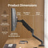 suptek 13-32 inch, 4.4-19.8lbs, 75x75/100x100mm Single Monitor Arm Mount for Adjustable Gas Spring Monitor Arm Desk