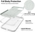 CellEver Ultra Durable Silicone Case for iPhone 13, 6.1 inch, White with Military Grade Protection & Soft Microfiber