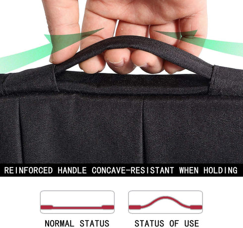 Laptop Sleeve 13-13.6 Inch Compatible with MacBook Air/Pro 13 M1/M2, Surface Laptop 4/5, Chromebook, Slim Black Cover