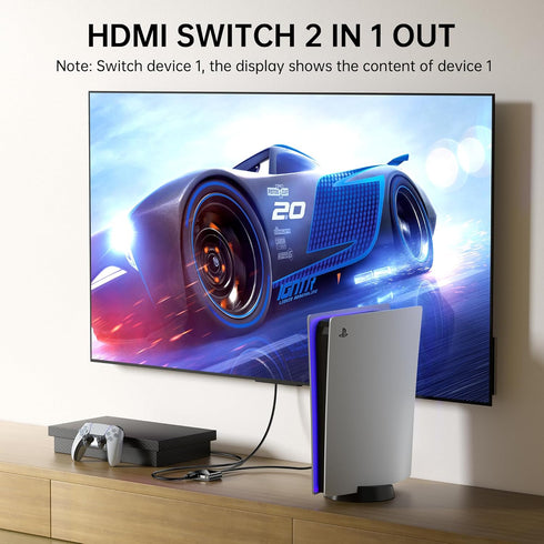 1080P HDMI to VGA and HDMI Adapter, Dual Output Video Converter with Audio, USB-Powered HDMI Splitter for Laptop, TV