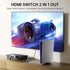 1080P HDMI to VGA and HDMI Adapter, Dual Output Video Converter with Audio, USB-Powered HDMI Splitter for Laptop, TV