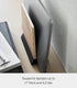 Yamazaki Home Rin Portable Laptop Holder Stand, Wooden Storage Station for Desk in Bedroom or Office