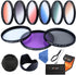 K&F Concept 62mm 9pcs Filter Kit: UV Protector, Circular Polarizing Filter, Microfiber Lens Cleaning Cloth, Petal Lens