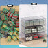 3 Pack 9V, 3-Drawer Common BTSKY Clear Acrylic Battery Storage Organizer for AA, AAA, C, D Batteries, Storage Box
