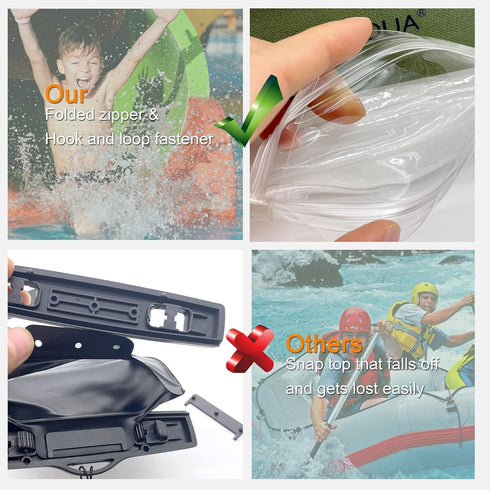 Large Waterproof Phone Pouch 2 Pack, IPX8 Dry Bag Compatible with iPhone 15 14 13 12 11 Pro Max/Galaxy S23 Ultra S22