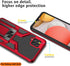 LMDAMZ Heavy Duty Shockproof Kickstand Case for Samsung Galaxy A42 5G, Double Protection (TPU+PC) 6.6 Inch - Red