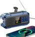 libovgogo Emergency Weather Radio with IPX5 Waterproof Portable Bluetooth Speaker,USB-C Solar Hand Crank,NOAA