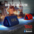 BT-ZX0 Mini Speakers - IPX7 Waterproof Portable Bluetooth Speaker with Dynamic HD Sound, Blue