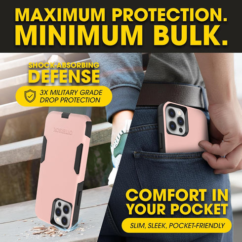 OtterBox 12 12 Commuter iPhone and iPhone Pro (Only) Series Case Thin, Dual-Layer, Pocket-Friendly, Port Cover