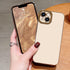Lafunda iPhone 13 Case: Cute Luxury Golden Edge, Shockproof Soft TPU Bumper, Full Camera Protection, White for Women &