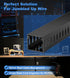 ZhiYo H1.4 W1.6in 66in (4X L16.5in) Professional Server Rack Cable Management Raceway, Cable Raceway Kit, Electrically