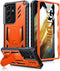 FNTCASE Samsung Galaxy S21-Ultra Case, Military Grade Rugged Cell Phone Cover with Kickstand, Shockproof TPU
