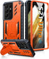 FNTCASE Samsung Galaxy S21-Ultra Case, Military Grade Rugged Cell Phone Cover with Kickstand, Shockproof TPU