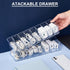 Tatuo 4 Pcs Plastic Cord Storage Organizer Box, Electronics Cable Charger Organizer with Removable Dividers (Clear)