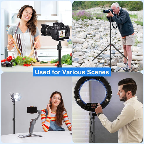 Anautin 6.6ft/2m 13lb/6kg Extendable Light Stand Photography, Light Tripod Stand for Travel, Heavy Duty Studio Lighting
