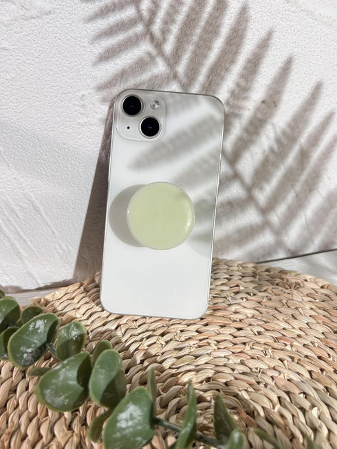 Solid Color Phone Grip Stand - Cute Resin Clear Cell Phone Holder, Handmade Expandable Collapsible Accessory, Phone