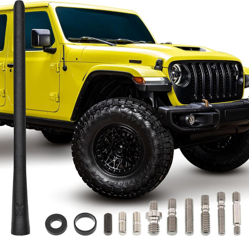 Votex Universal 8" Short Rubber Black Antenna Kit - Flexible, Durable, Enhanced Signal