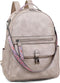 FADEON 15.6 inch Leather Laptop Backpack Purse for Women, Designer Travel PU