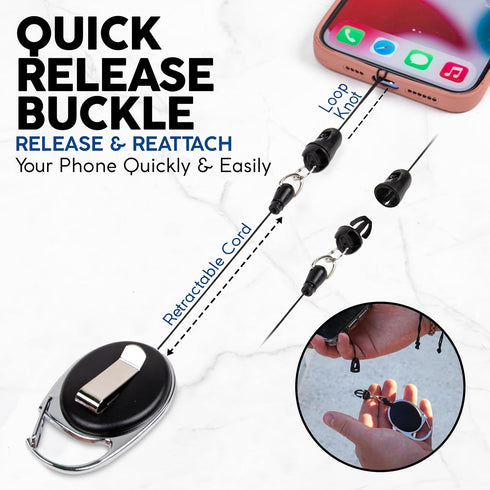 Phone Assured Anti-Drop Anti-Theft Smartphone Safety Leash and Clip