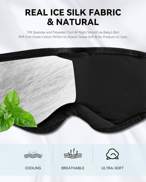 MUSICOZY Sleep Headphones Masks - Bluetooth Sleep Eye Mask for Sleeping with Speakers, Wireless Music Mask for Side