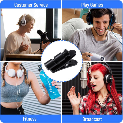 Matwsec 6 2 Headset 0.5-3mm 2-4mm Headset Pcs Headphone Wire Clips, Size Black Cable Clips, Headphone Cord Clips, Small