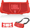 GETGEAR Silicone Cover Sleeve for JBL Charge 5, Portable Bluetooth Speaker, Featured Design with More Protection, Red