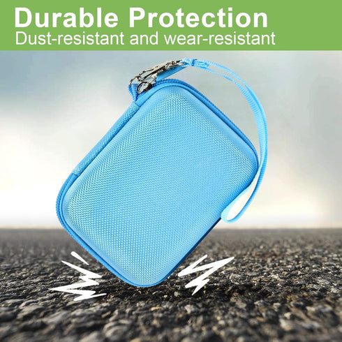 Digital Camera Case for VAHOIALD FHD 1080P, CAMKORY, KODAK PIXPRO FZ45-BK, Holder for SD Card - Blue (Box Only)