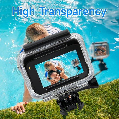 SHOOT Waterproof Housing Case for Insta 360 Ace Pro, Diving Protective Underwater Shell with Quick Release Bracket