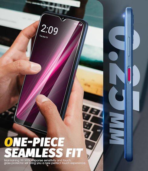 Orzero (4 Pack) Tempered Glass Screen Protector for T-Mobile REVVL 6x 5G / REVVL 6 5G, 2.5D Arc Edges, 9H HD