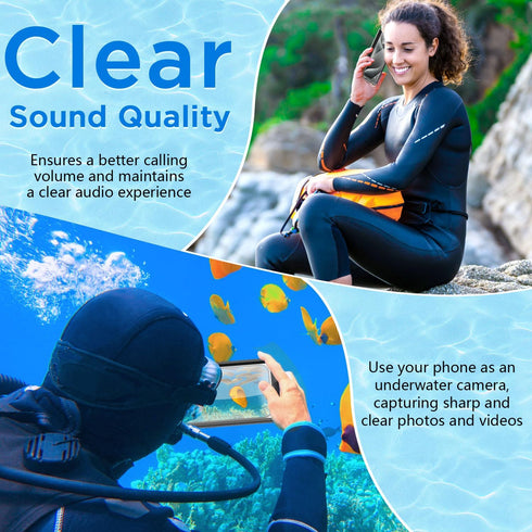 AICase Waterproof Phone Case, Universal Underwater Pouch for iPhone 15 14 13 11 12/Samsung S24/LG, Tech Gadgets